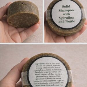 Solid Shampoo with Spirulina and Nettle