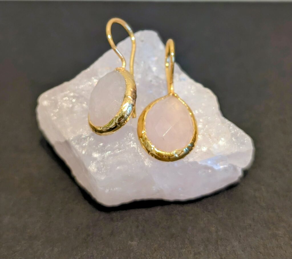 Rose Quartz Love Earrings