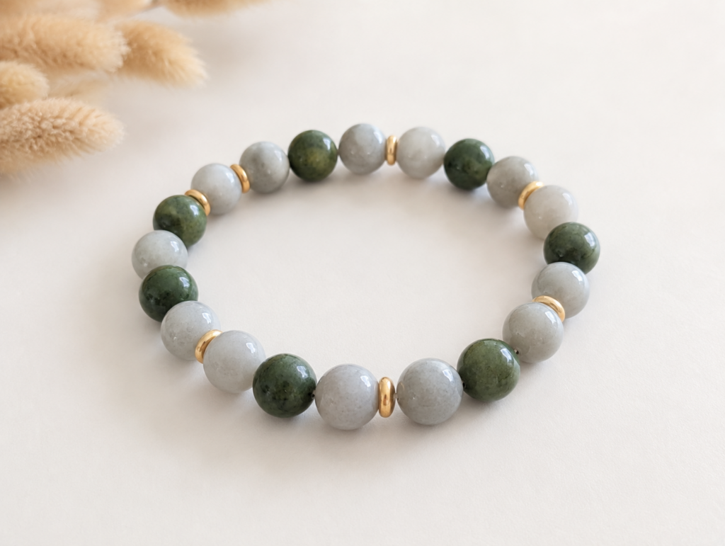 Natural Jade & Green Aventurine Bracelet