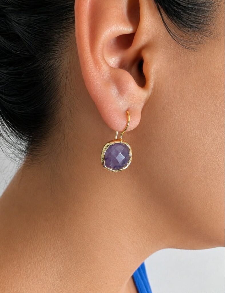 Amethyst Earrings- Harmony, Intuition&Elegance