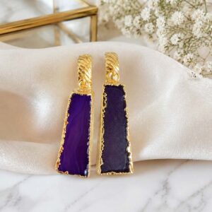 Purple Agate Earrings